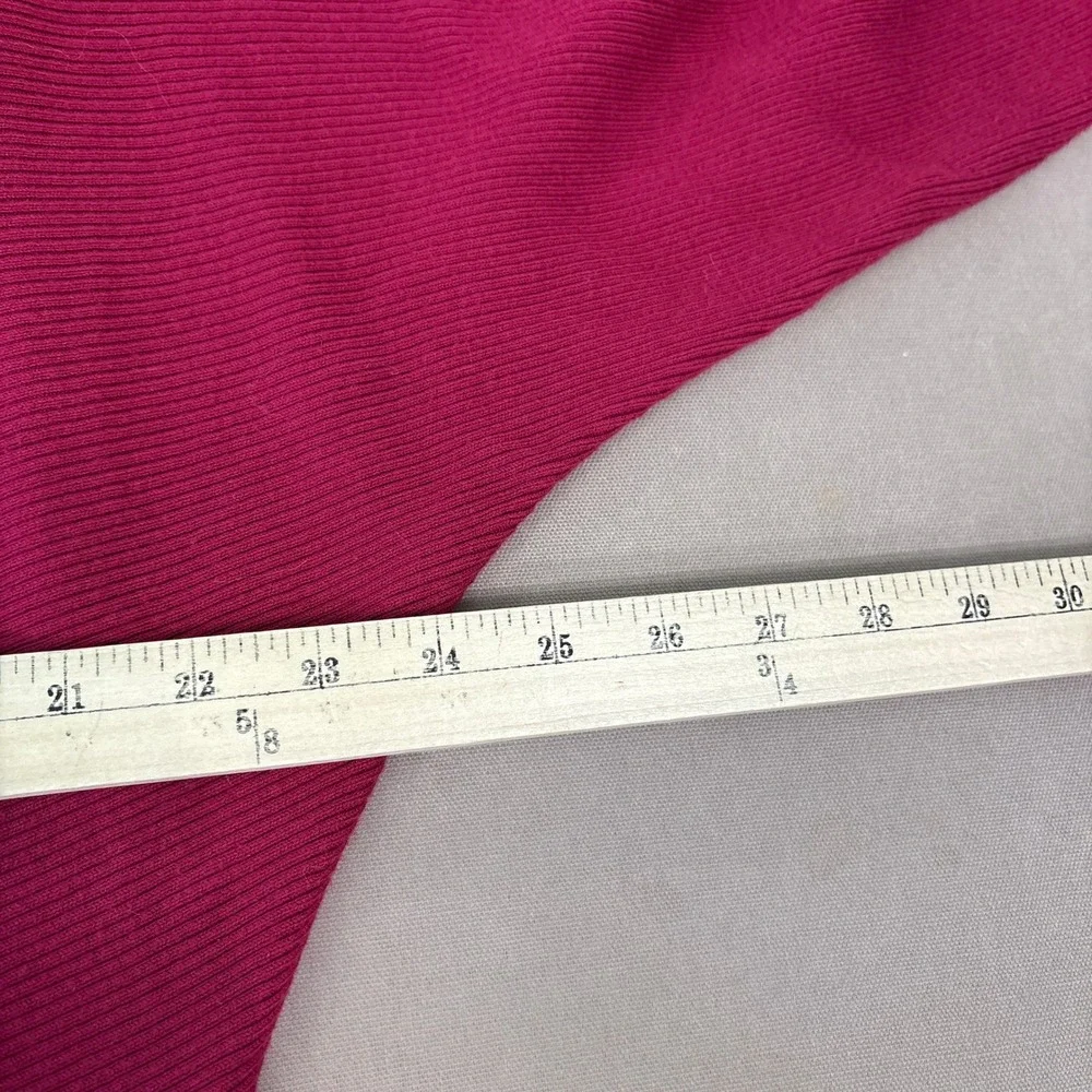 Lauren Ralph Lauren Sweater Women M Pink Ribbed Batwing‎ Cotton Blend Pullover